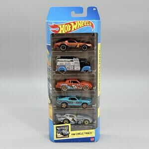 Hot Wheels 1:64 Hw Circle Track 5-Car Pack ‘70 Ford Mach 1 Camaro Z28 Buick
